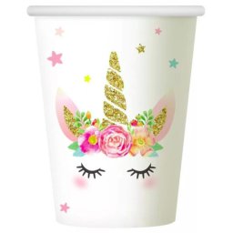 Unikornis papírpohár, party pohár 8 DARABOS, 266 ml Nr3