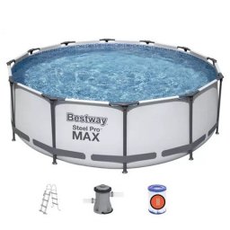 Bestway Steel Pro Max csővázas medence kerek 366x100cm 2m3/h papírszűrővel #56418