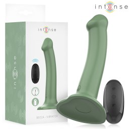 INTENSE Becca - zld tvirnyts vibrtor tapadkoronggal