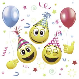 Smiley Icons&Balloons szalvéta 20 DARABOS, 33x33 cm Nr1