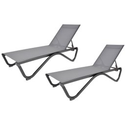 Rojaplast ZWL-515 DUO alumínium napozóágy szett - szürke (2 db)