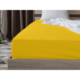 Jersey lepedő EXCLUSIVE mustársárga 180 x 200 cm