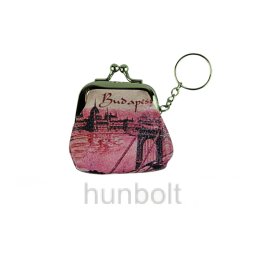Női műbőr antik Budapest pénztárca 7x7cm