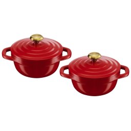 Tefal Mini lábas szett 2db 11 cm öntött alu+kerámia bevonat piros E254S255