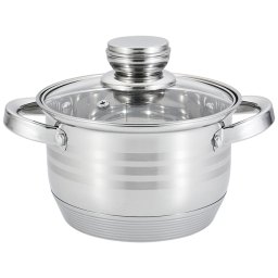 Galya Fazék üvegfedővel 16cm 2,1 literes rozsdamentes KPCS12002/1