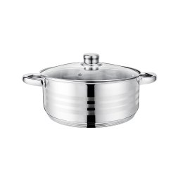 Cook Max Lábas üvegfedővel 24cm 4,5 literes rozsdamentes CKM803/1