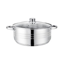 Cook Max Lábas üvegfedővel 26cm 5,8 literes rozsdamentes CKM803/2