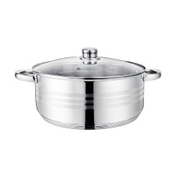 Cook Max Lábas üvegfedővel 28cm 7,3 literes rozsdamentes CKM803/3