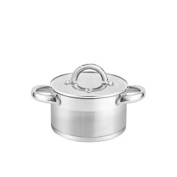 Cook Max Fazék üvegfedővel 16cm 1,9 literes prémium rozsdamentes Silver CKM805S/1