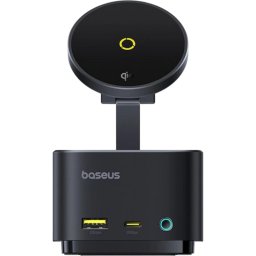 Baseus MagPro 7in1 vezeték nélküli töltőállomás 15W kozmikus fekete