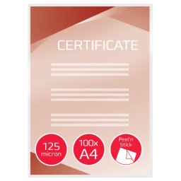 GBC Öntapadós lamináló zsebek Peel'nStick A4 fehér 100db