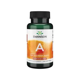 Swanson A vitamin gélkapszula, 10000 IU, 250 db