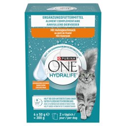 Purina ONE Hydralife alutasakos macskaeledel - csirke 6 x 50 g