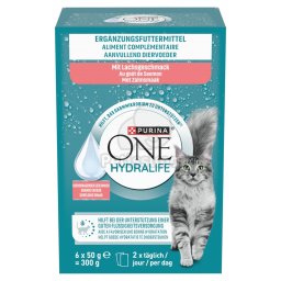 Purina ONE Hydralife alutasakos macskaeledel - lazac 6 x 50 g