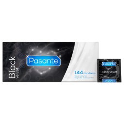 Pasante - latex óvszer (fekete, 144 db)