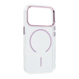 Szilikon telefonvédő (műanyag hátlap, kameravédő, MagSafe, légpárnás sarok) RÓZSASZÍN Apple iPhone 17 Pro