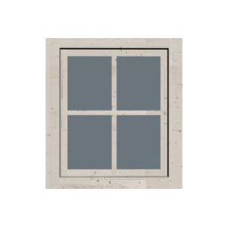 Karibu nyíló és bukó ablak, 28 mm-es valódi üvegből készült, natúr, 69 x 80 cm
