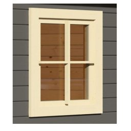 Karibu nyíló és bukó ablak, 28 mm-es valódi üvegből készült, elefántcsontfehér, 69 x 80 cm