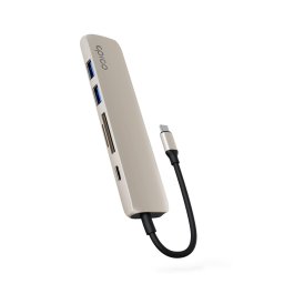 Epico 6 az 1-ben alumínium USB-C 8K hub – csillagos