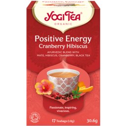 YOGI TEA POZITÍV ENERGIA BIO TEA TŐZEGÁFONYÁVAL ÉS HIBISZKUSSZAL