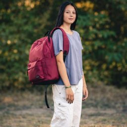 OXY BAG Runner diák hátizsák / városi hátizsák - 44x16x30 cm - burgundi vörös