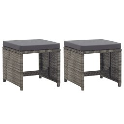 vidaXL 2 db antracitszürke polyrattan kerti ülőke párnával