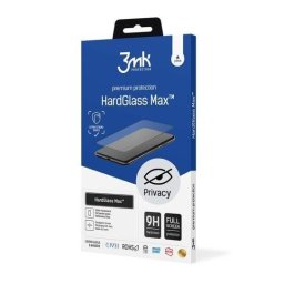 3mk edzett üveg HardGlass Max Privacy az Apple iPhone X / XS / 11 Pro Fekete iPhone X / XS / 11 Pro-hoz Fekete