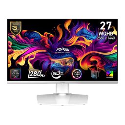 MSI Monitor GAMING MAG 272QPW QD-OLED X28 26,5" WQHD 2560x1440, 280Hz, 150000:1 CR, 250cd/m2, 0,03ms, 2x HDMI, DP, White