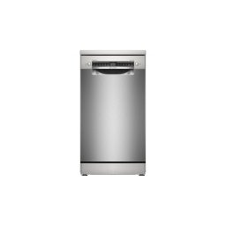 BOSCH SPS4EMI17E Szabadonálló keskeny mosogatógép, Serie 4, Home Connect, Nemesacél, 10 teríték, B, 6 program, 6 opció, LED kijelző VarioFlex kosárrendszer, VarioDrawer, 8,7 l, 44 dB(A)