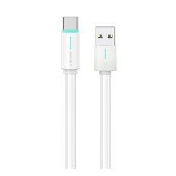 USAMS YU adatkábel (USB - Type-C, 18W, gyorstöltő, 100cm) FEHÉR