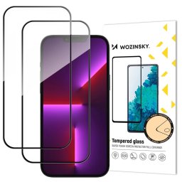 Wozinsky 9H edzett üveg fekete szegéllyel iPhone 16 Pro/17 - 2 db