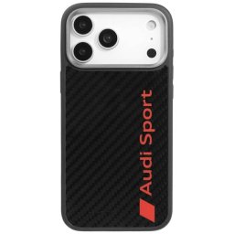 Audi R8 Carbon Fiber MagSafe tok iPhone 17 Pro Max készülékhez fekete