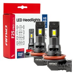 Led H8/H9/H11 helyére 68W F25 Pro Black