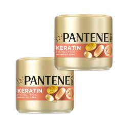 Pantene Pro-V Infinitely Long Keratin Protect Maszk Hosszú Elgyengült Hajra (2x300 ml)