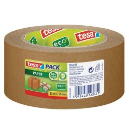 TESA Csomagolószalag, papír, 50 mm x 50 m, TESA "tesapack(R) 57180" barna