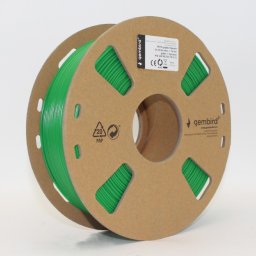 Filament 3D nyomtatókhoz PETG zöld 1.75mm 1kg Gembird (3DP-PETG1.75-01-G)