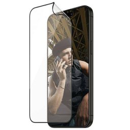 PanzerGlass Matrix D3O rPET hibrid üveg fekete szegéllyel felhelyezést segítő kerettel iPhone 15 Pro
