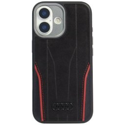 Audi R8 tok Audi R8 valódi bőr MagSafe iPhone 17 fekete-piroshoz