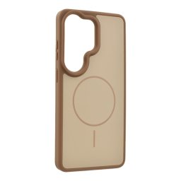 Szilikon telefonvédő (műanyag hátlap, ütésállóság, légpárnás sarok, kameravédő, MagSafe) BARNA Samsung Galaxy S26 Ultra (SM-S948)