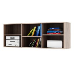 Alacsony könyvespolc, DTD laminált, tölgy sonoma, DUNAJ TYP12