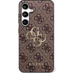 GUESS tok a SAMSUNG S25 FE készülékhez GUHCS25FE4GMGGR (PU bőr 4G fém logóval) fekete