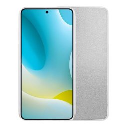Szilikon telefonvédő (műanyag belső, csillogó hátlap) EZÜST Xiaomi Redmi Note 15 5G