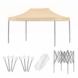 Összecsukható kerti pavilon 3x4,5 m bézs