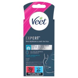 Veet Expert - használatra kész gyantaszalagok - érzékeny bőrre (20 db)