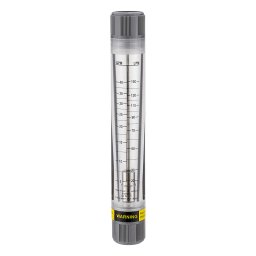 PVC áramlásmérő - rotaméter, 20-150 liter/perc - 1"x1"