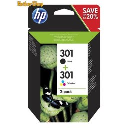 HP N9J72AE (301) fekete + színes Combo-pack eredeti tintapatron (1 év garancia)