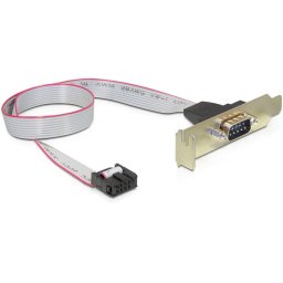Delock Low Profile Slot Bracket > 1 x soros pin elrendezés: 1:1