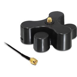 Delock antenna talapzat RP-SMA > RP-SMA csatlakozó talppal, 1m, fekete