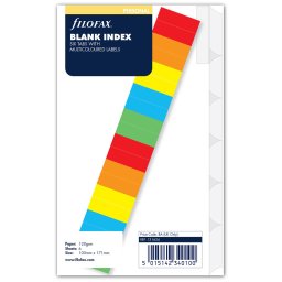 Filofax Elválasztó lapok Bianco színes regiszter címkékkel 6 regiszter Personal Fehér