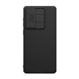 NILLKIN CAMSHIELD PRO szilikon telefonvédő (ütésállóság, kameravédő, csíkos) FEKETE Samsung Galaxy S25 Edge (SM-S937)